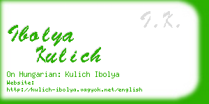 ibolya kulich business card